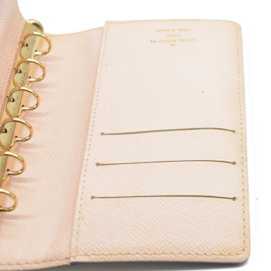 $505 Louis Vuitton Monogram Koala Small Ring Agenda Cover Rose Ballerine CA0075 2005 CONSIGNMENT