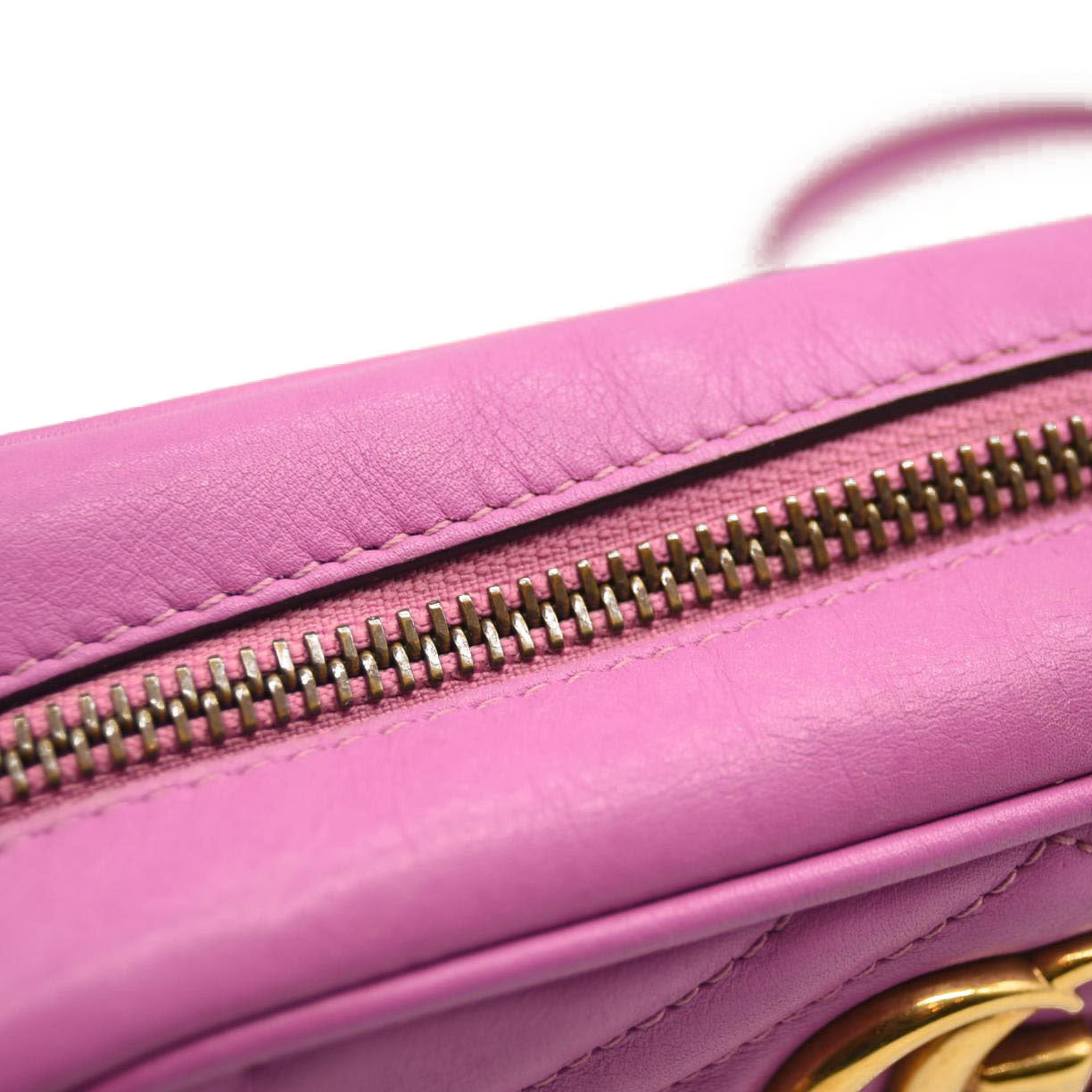 GUCCI GG MARMONT MINI CAMERA SHOULDER BAG PINK