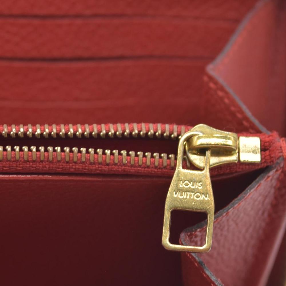 $1170 2017 Louis Vuitton Empreinte Zippy Wallet Cherry CONSIGNMENT SP4107