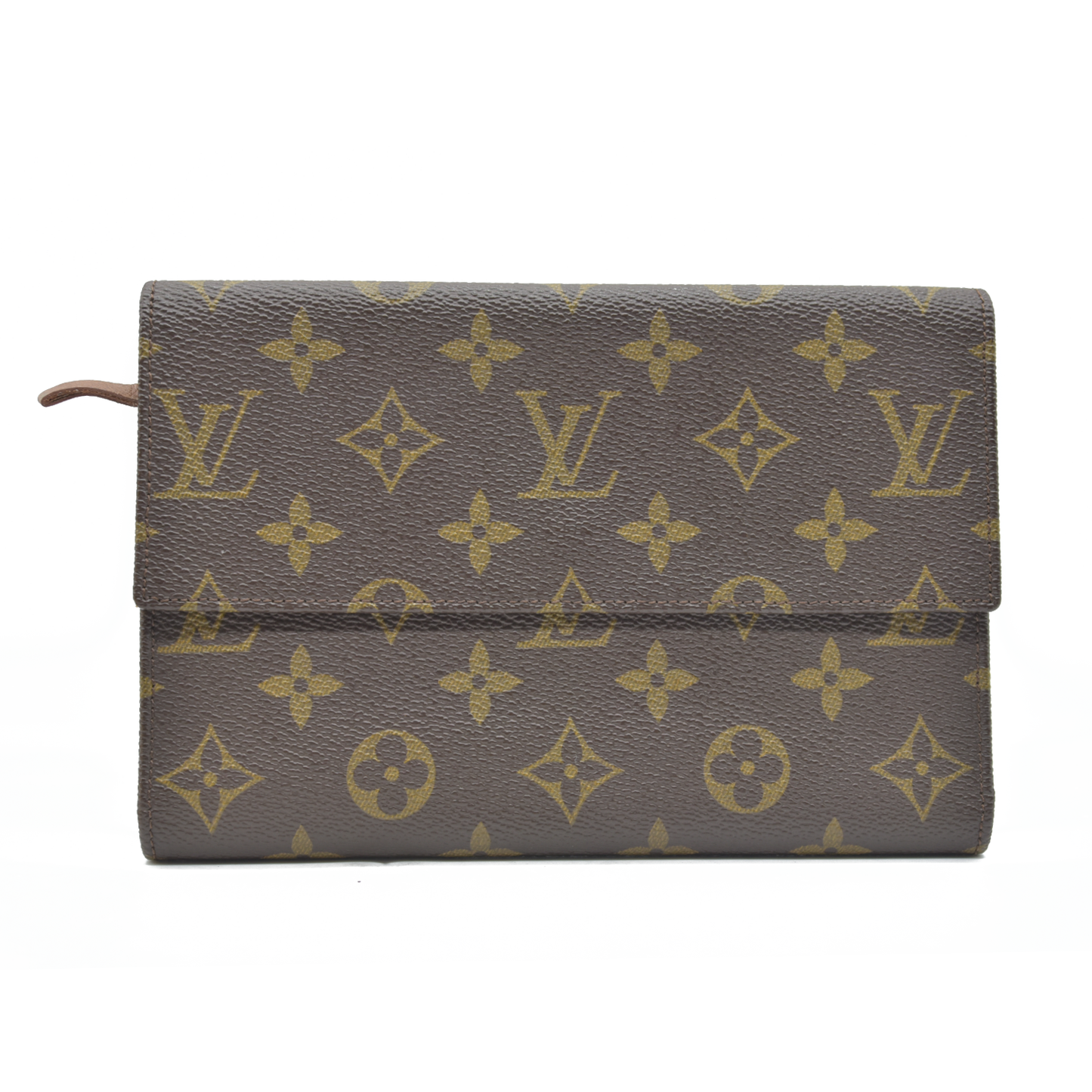 $605 1986 Louis Vuitton Monogram Passport Organizer Clutch CONSIGNMENT 864AN