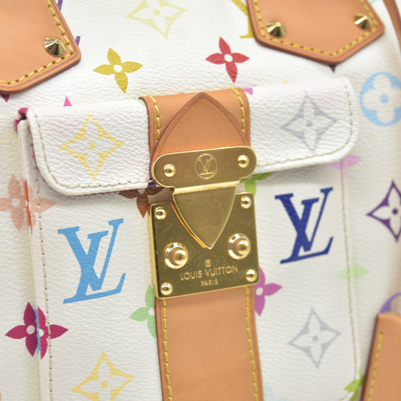 AUCTION $3150 Louis Vuitton  Monogram Muakami Speedy 30 White