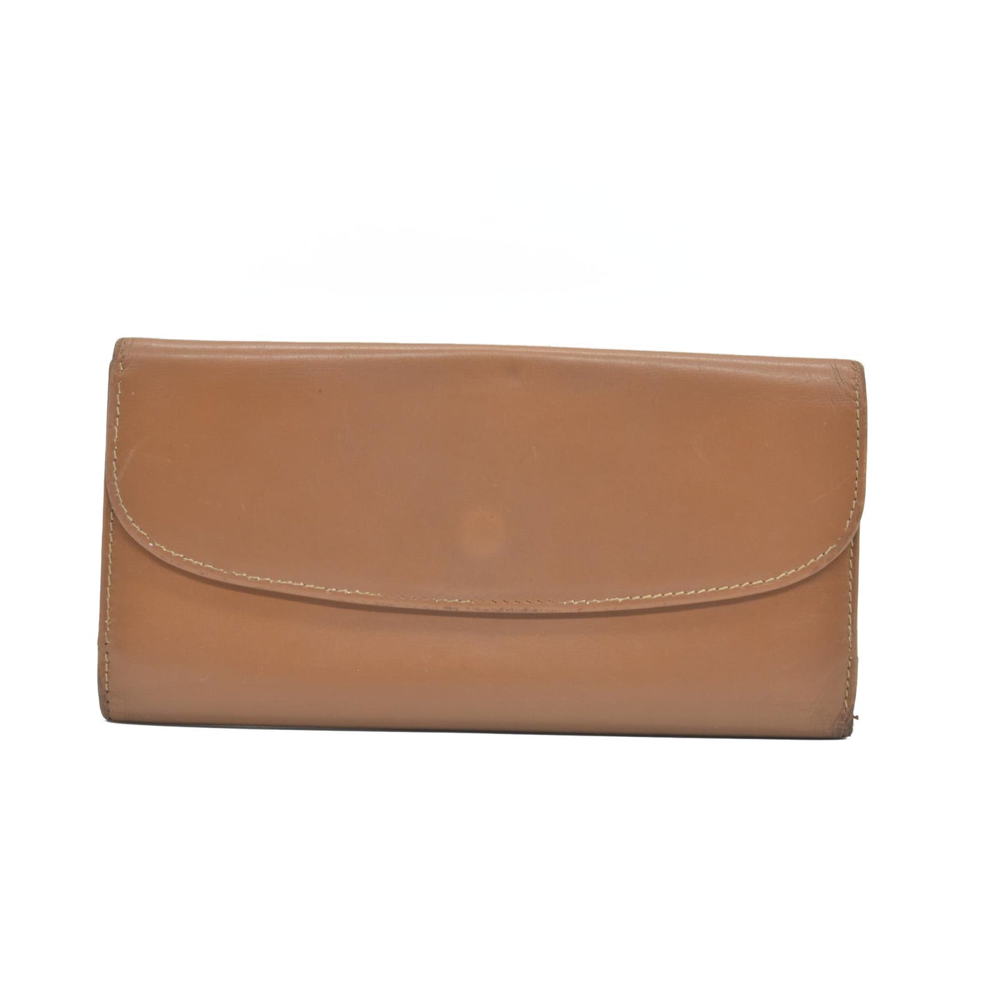 $580 Gucci Glam French Flap Brown Leather Wallet CONSIGNMENT