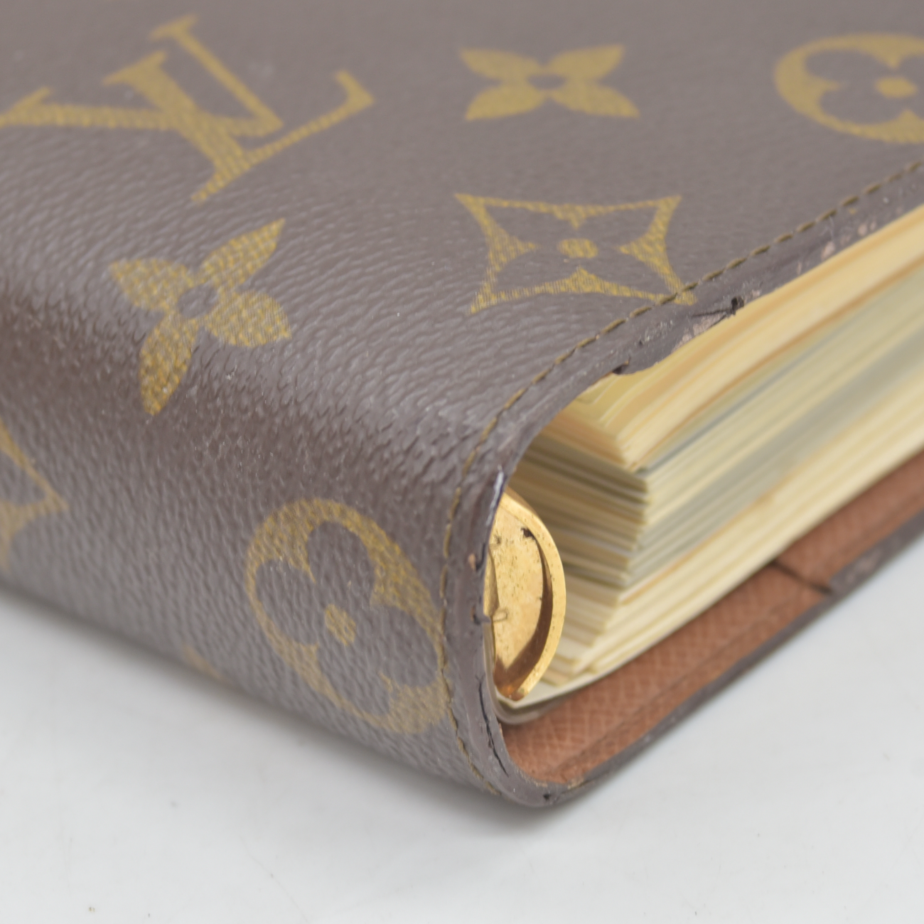 $755 1994 LOUIS VUITTON Monogram Medium Ring Agenda Cover SP0964