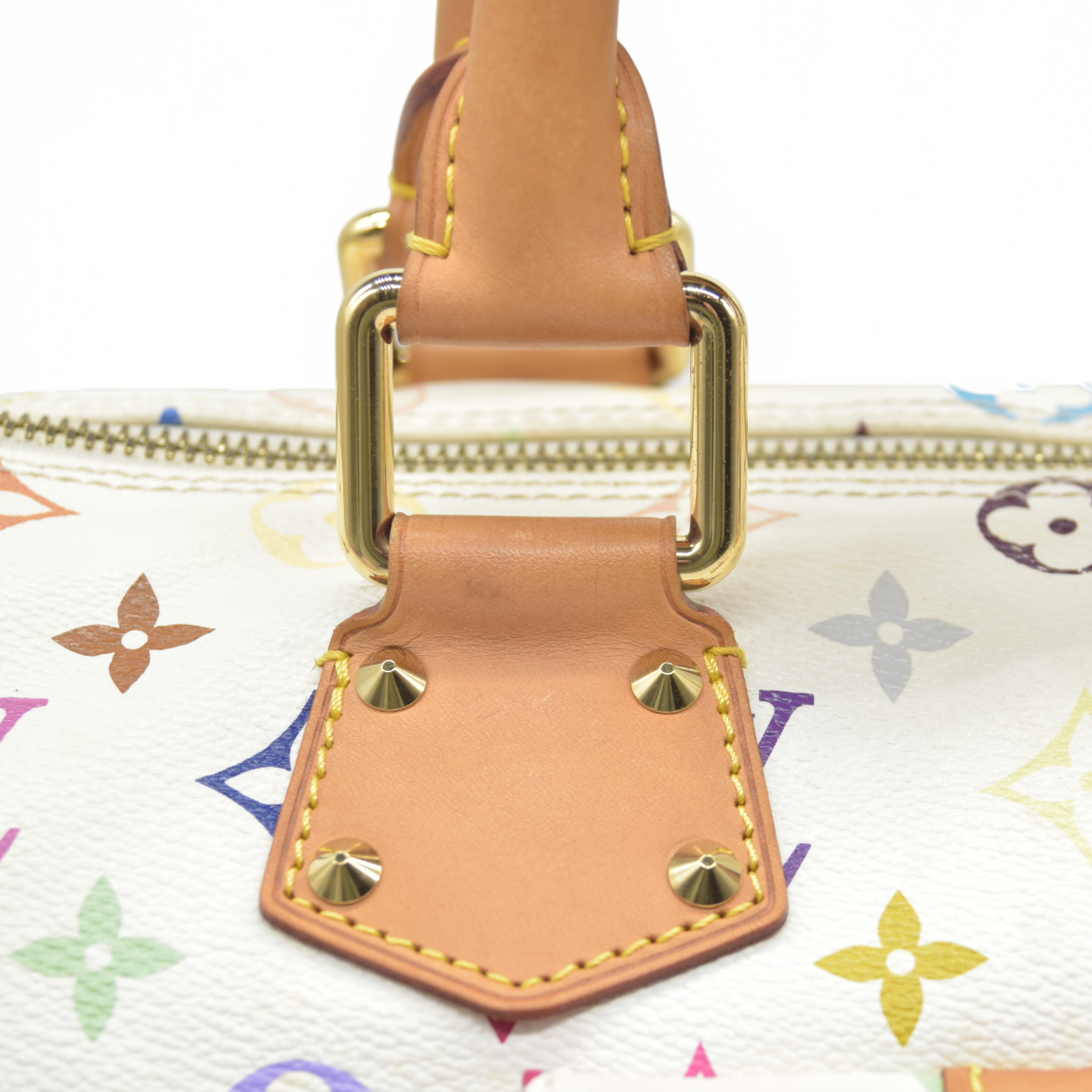 AUCTION $3150 Louis Vuitton  Monogram Muakami Speedy 30 White