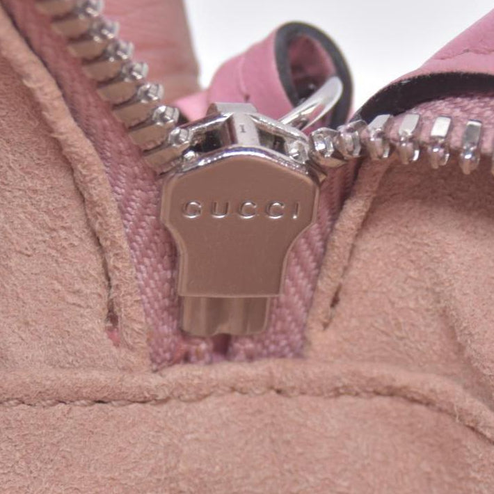 $1950 Gucci Calfskin Matelasse Small GG Marmont Chain Shoulder Bag Wild Rose CONSIGNMENT 10020900
