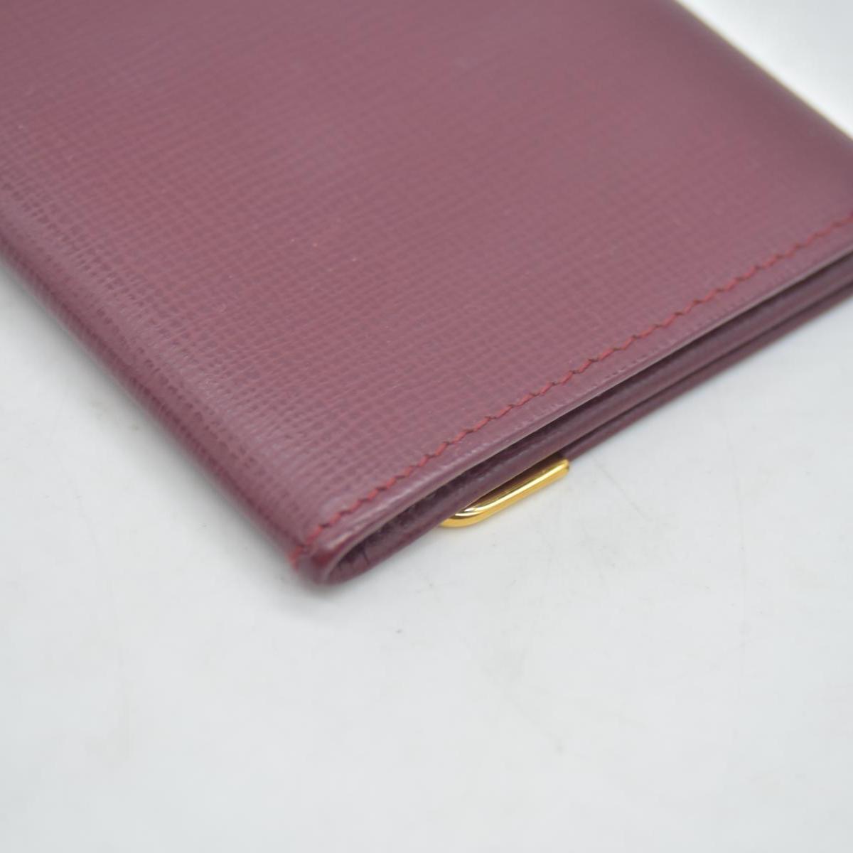 $550 CARTIER Bifold Wallet Burgundy CONSIGNMENT