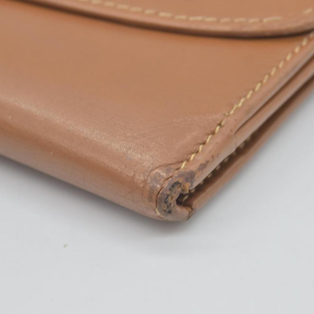 $580 Gucci Glam French Flap Brown Leather Wallet CONSIGNMENT