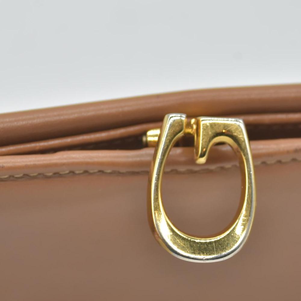 $580 Gucci Glam French Flap Brown Leather Wallet CONSIGNMENT