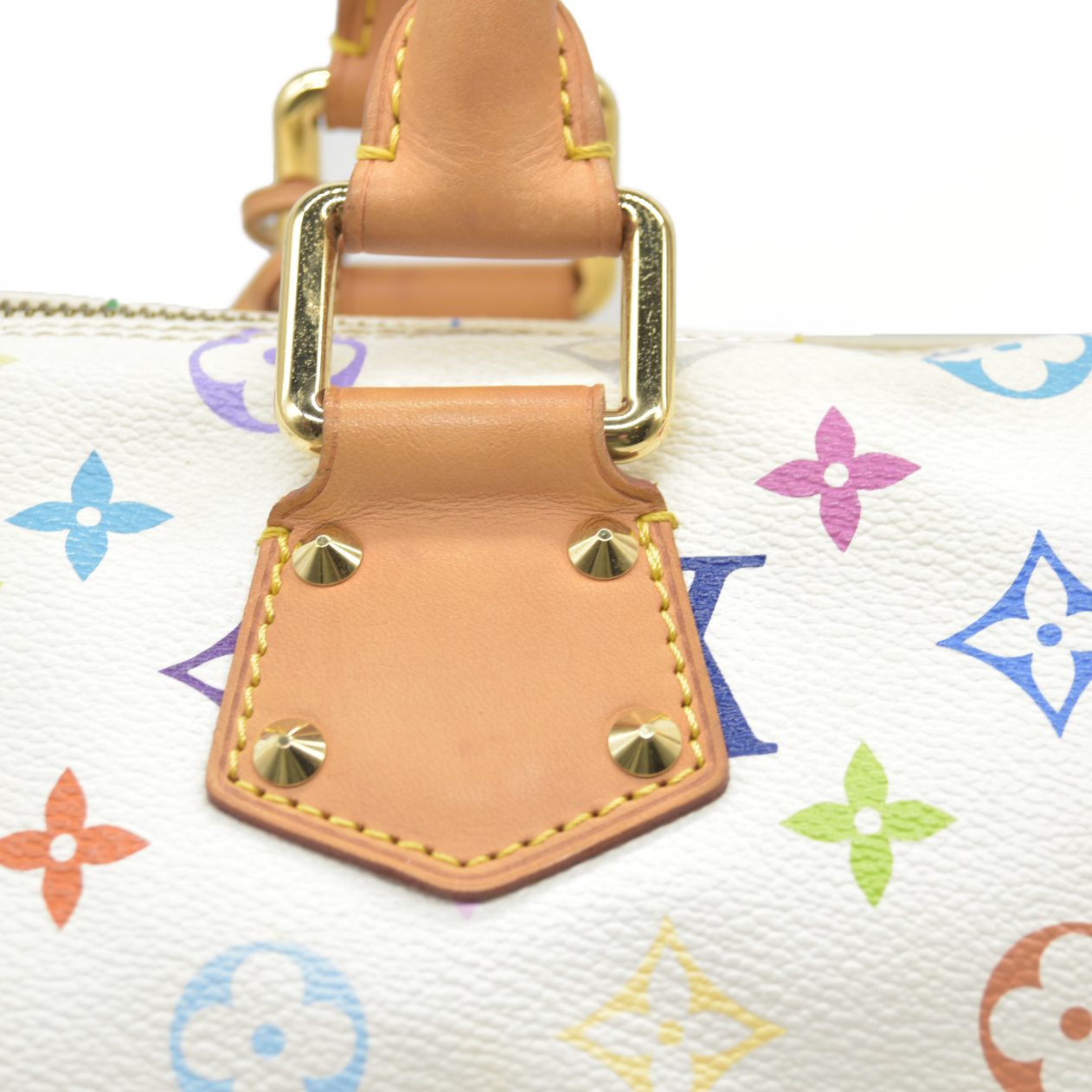 AUCTION $3150 Louis Vuitton  Monogram Muakami Speedy 30 White