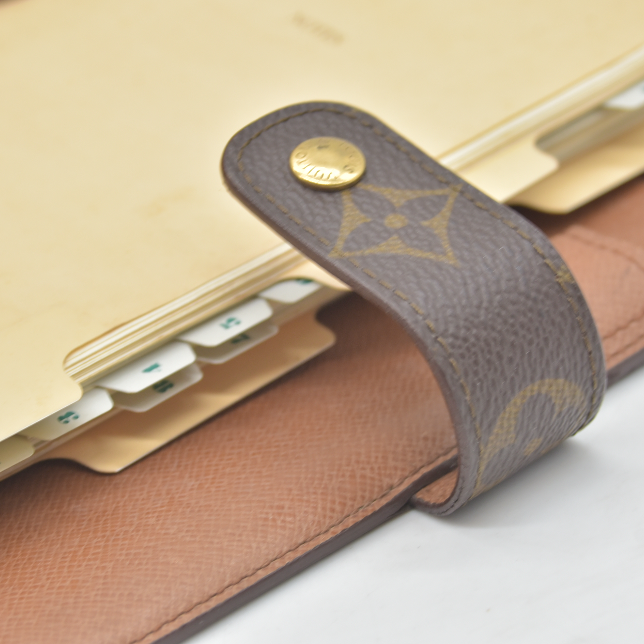 $755 1994 LOUIS VUITTON Monogram Medium Ring Agenda Cover SP0964
