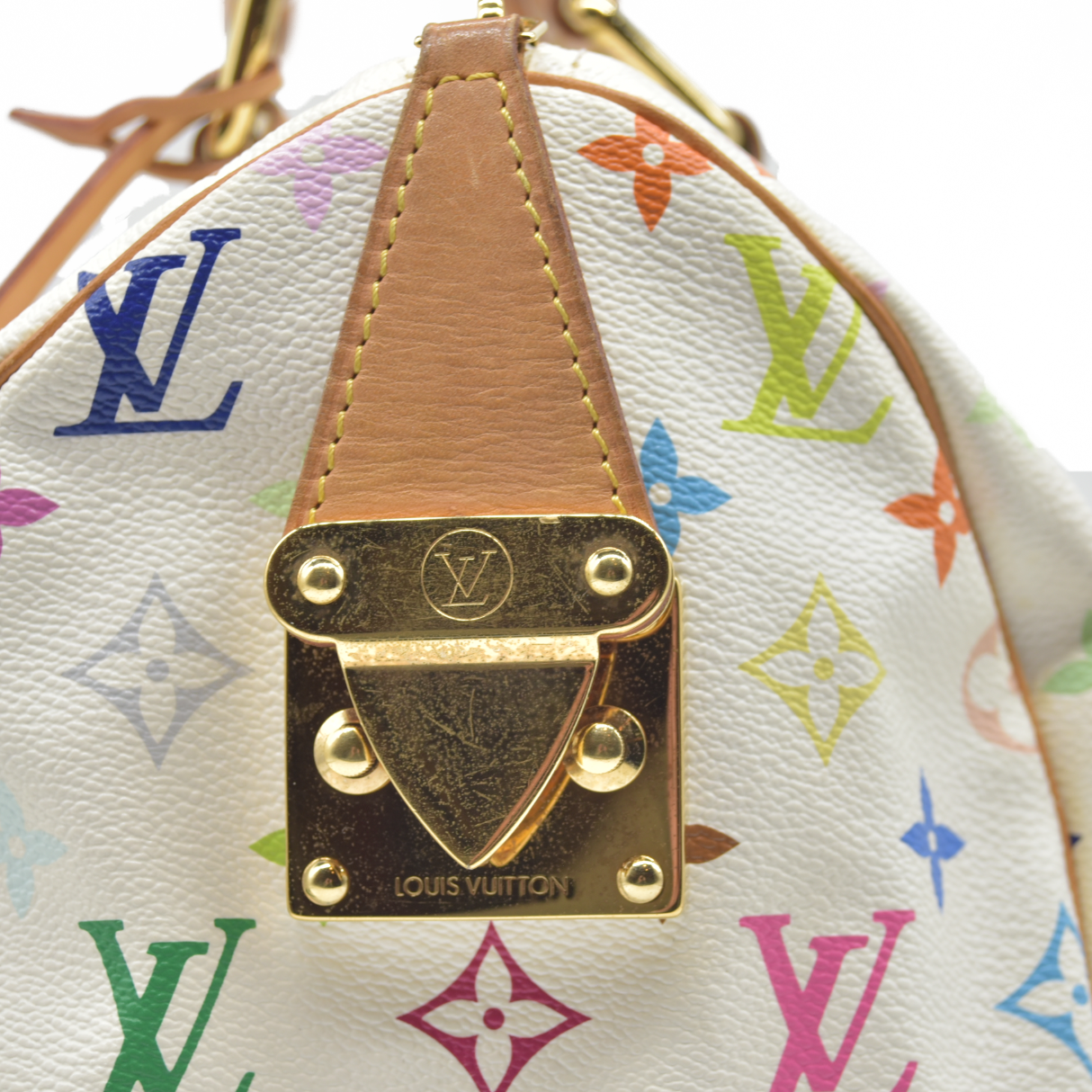 AUCTION $3150 Louis Vuitton  Monogram Muakami Speedy 30 White