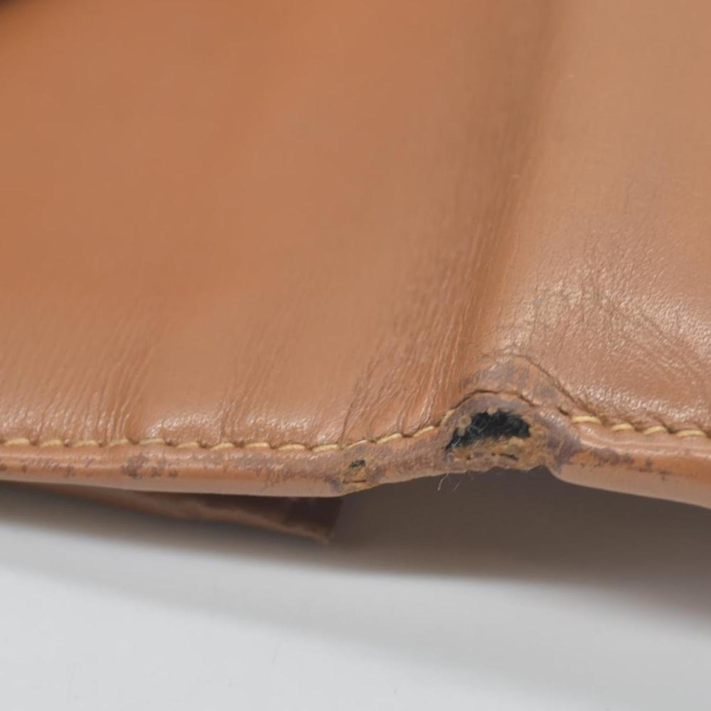 $580 Gucci Glam French Flap Brown Leather Wallet CONSIGNMENT