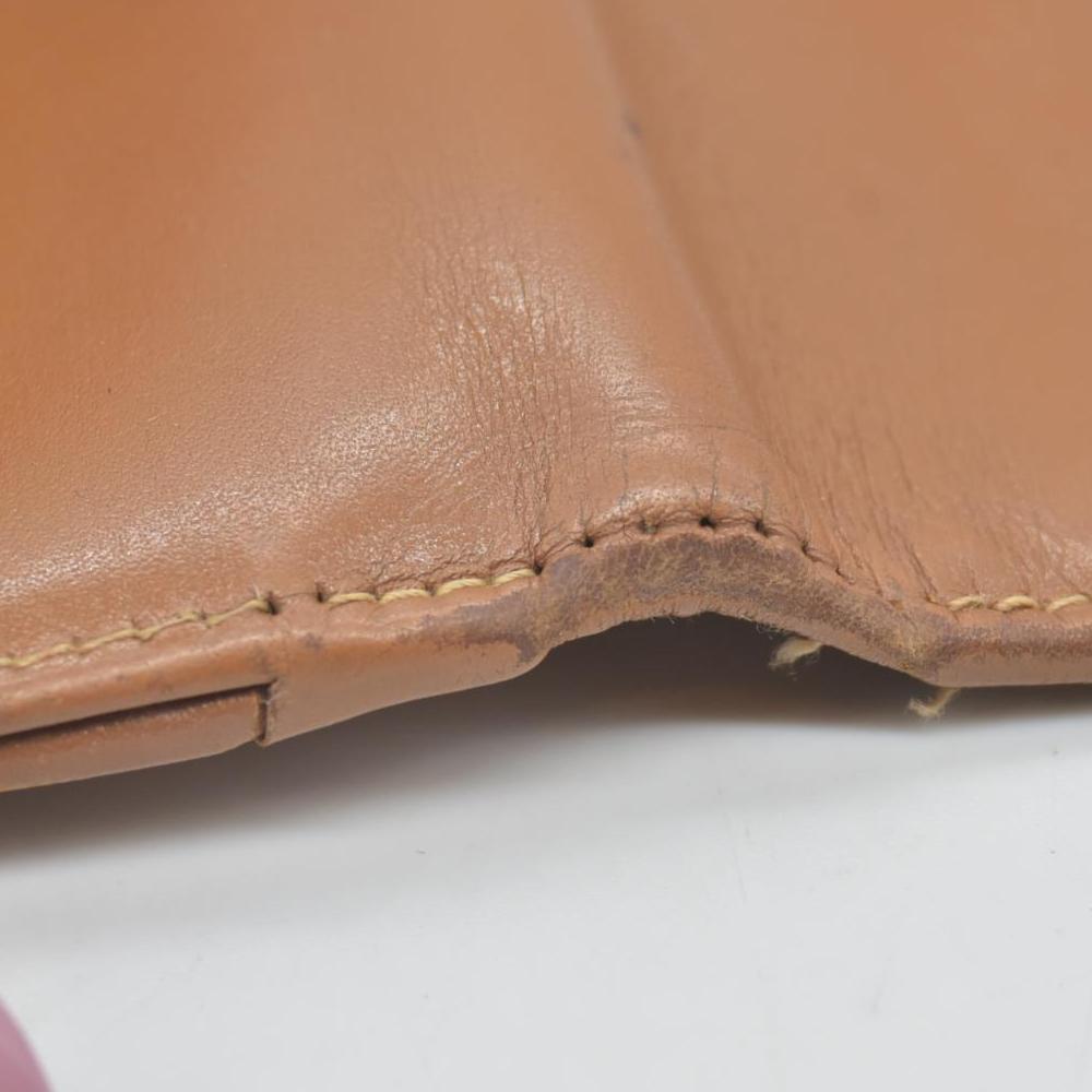 $580 Gucci Glam French Flap Brown Leather Wallet CONSIGNMENT