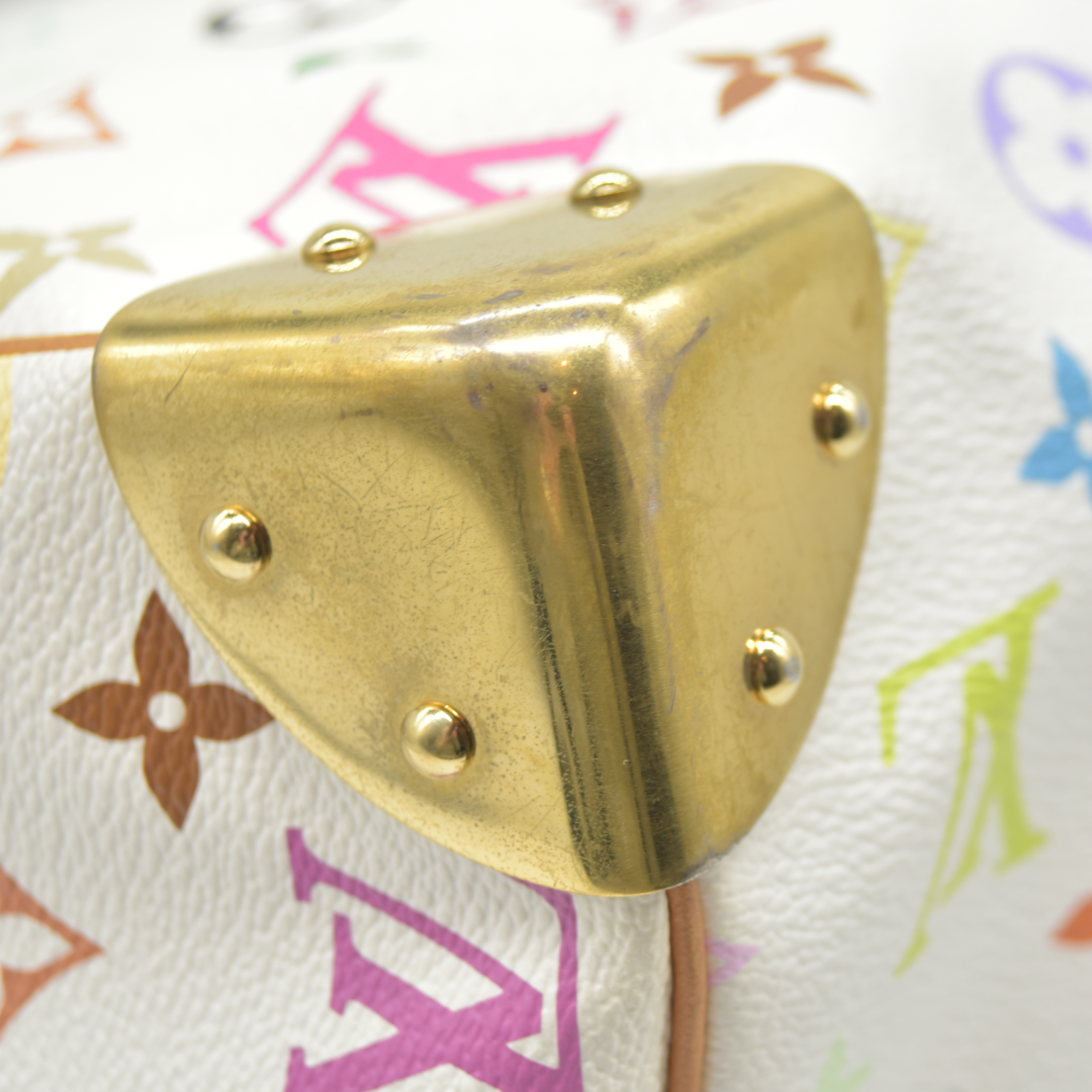 AUCTION $3150 Louis Vuitton  Monogram Muakami Speedy 30 White