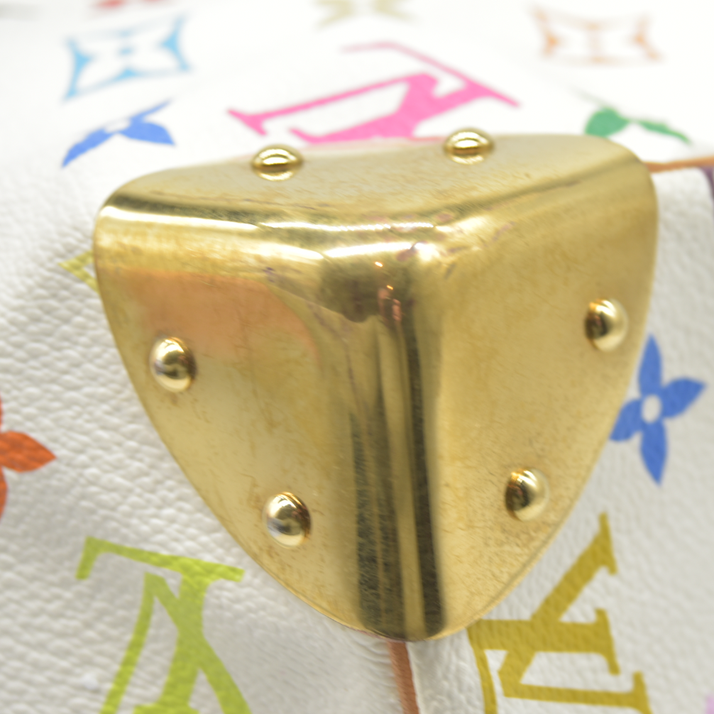 AUCTION $3150 Louis Vuitton  Monogram Muakami Speedy 30 White