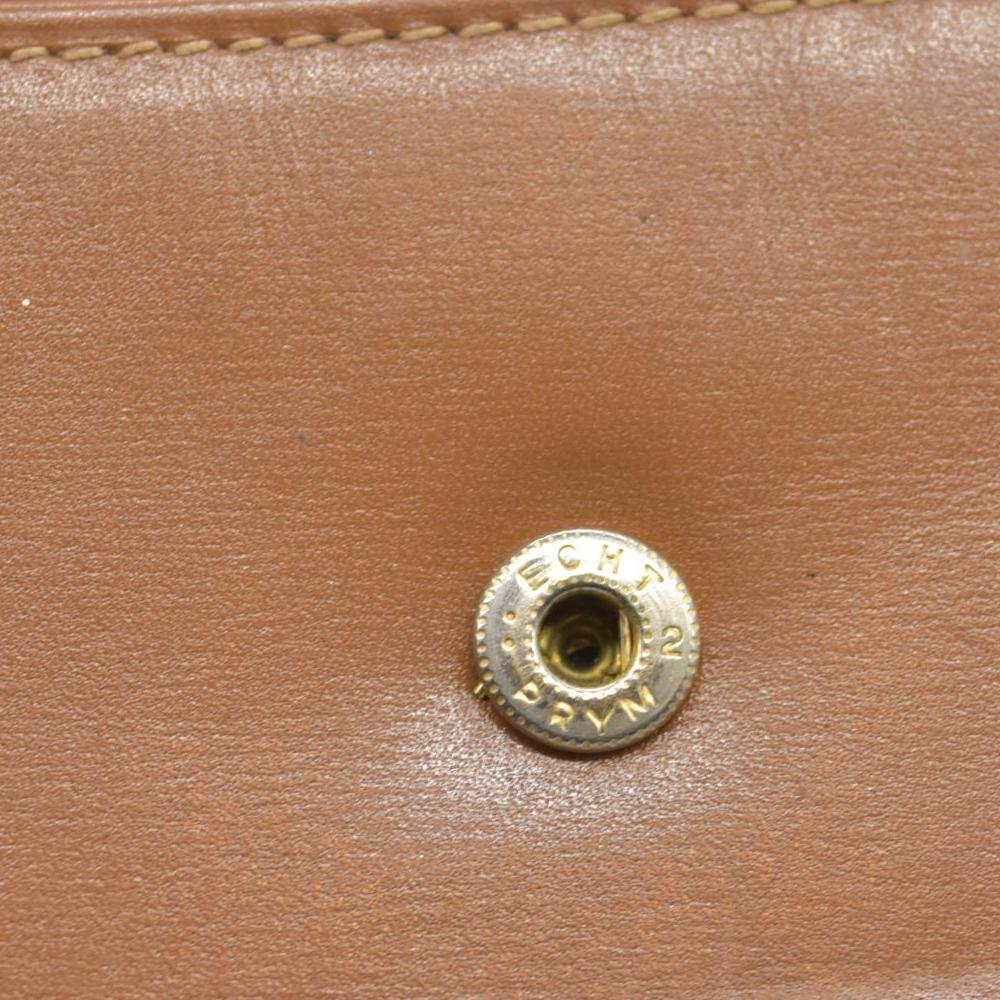 $580 Gucci Glam French Flap Brown Leather Wallet CONSIGNMENT