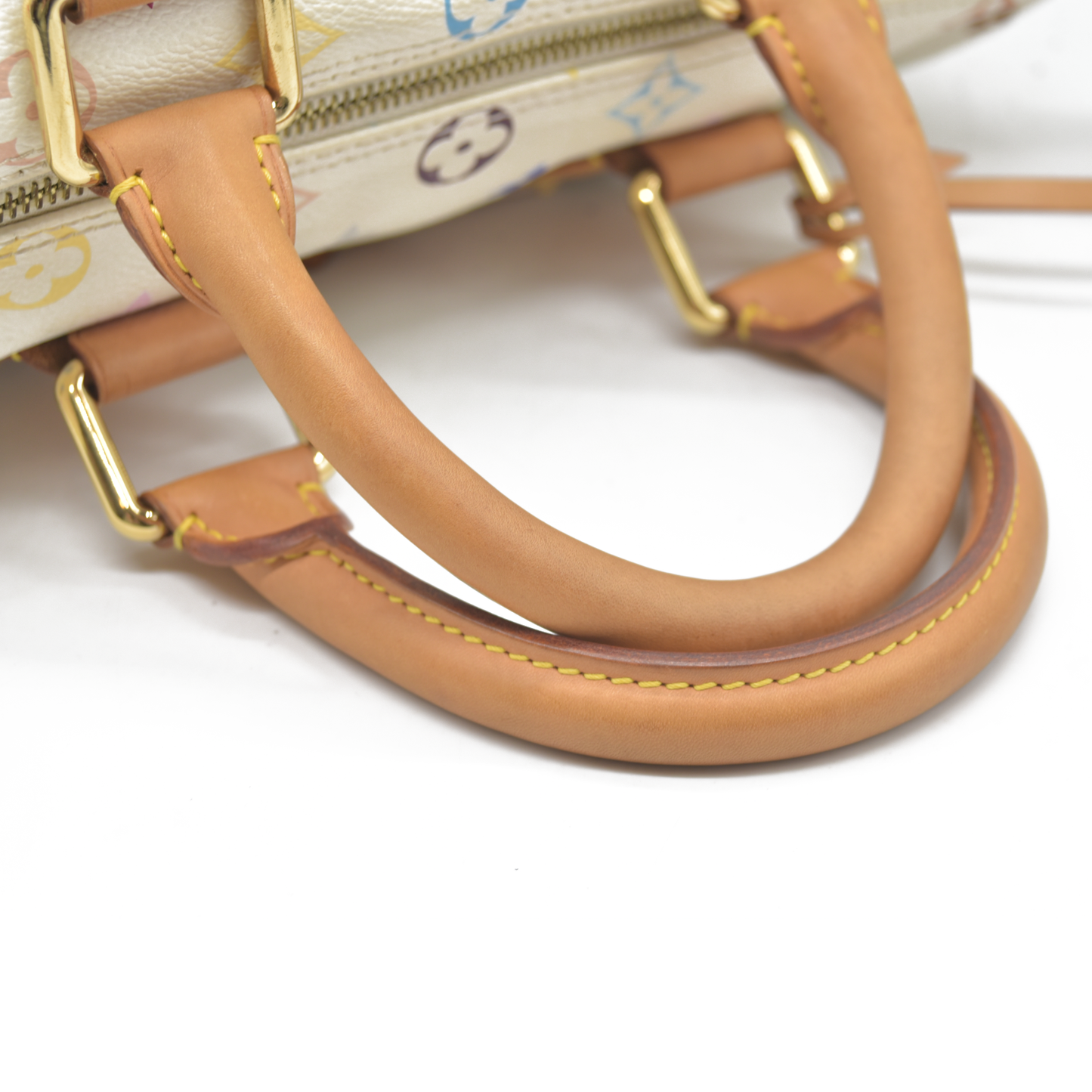 AUCTION $3150 Louis Vuitton  Monogram Muakami Speedy 30 White