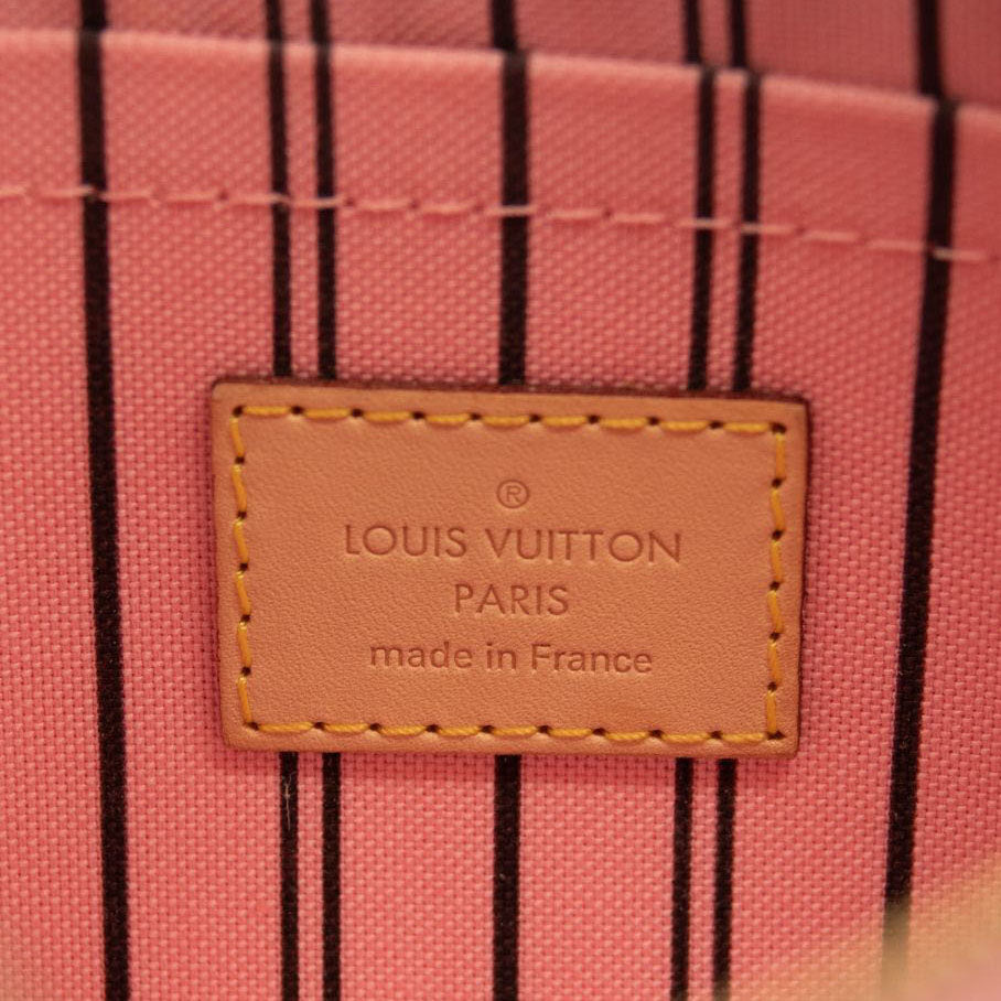 LOUIS VUITTON Monogram Neverfull MM GM Pochette Rose Ballerine