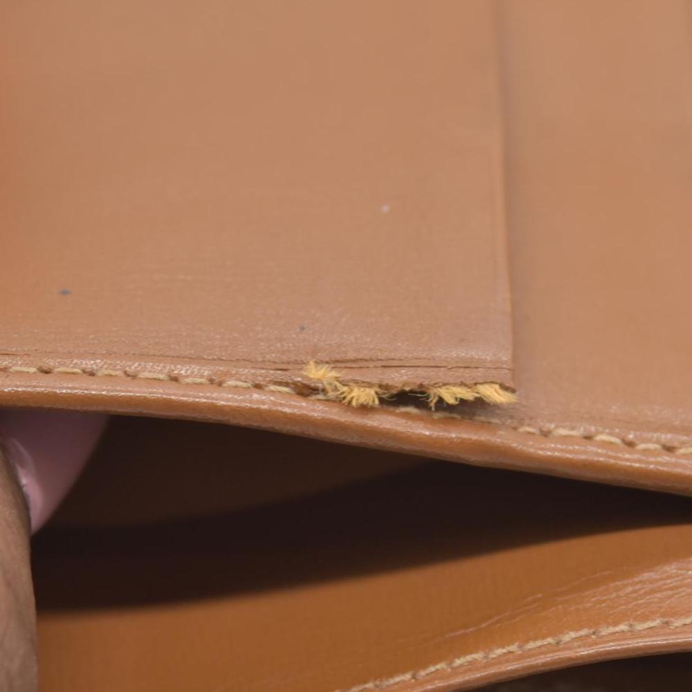 $580 Gucci Glam French Flap Brown Leather Wallet CONSIGNMENT
