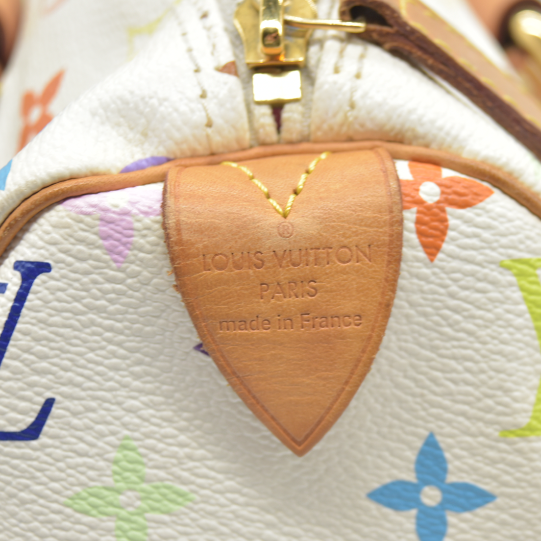 AUCTION $3150 Louis Vuitton  Monogram Muakami Speedy 30 White