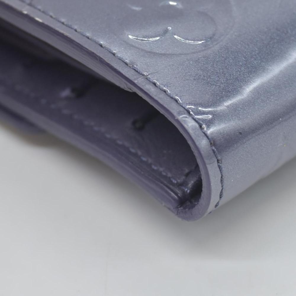 $880 2004 Louis Vuitton Vernis Sarah Wallet Purple Grey CONSIGNMENT TH1024