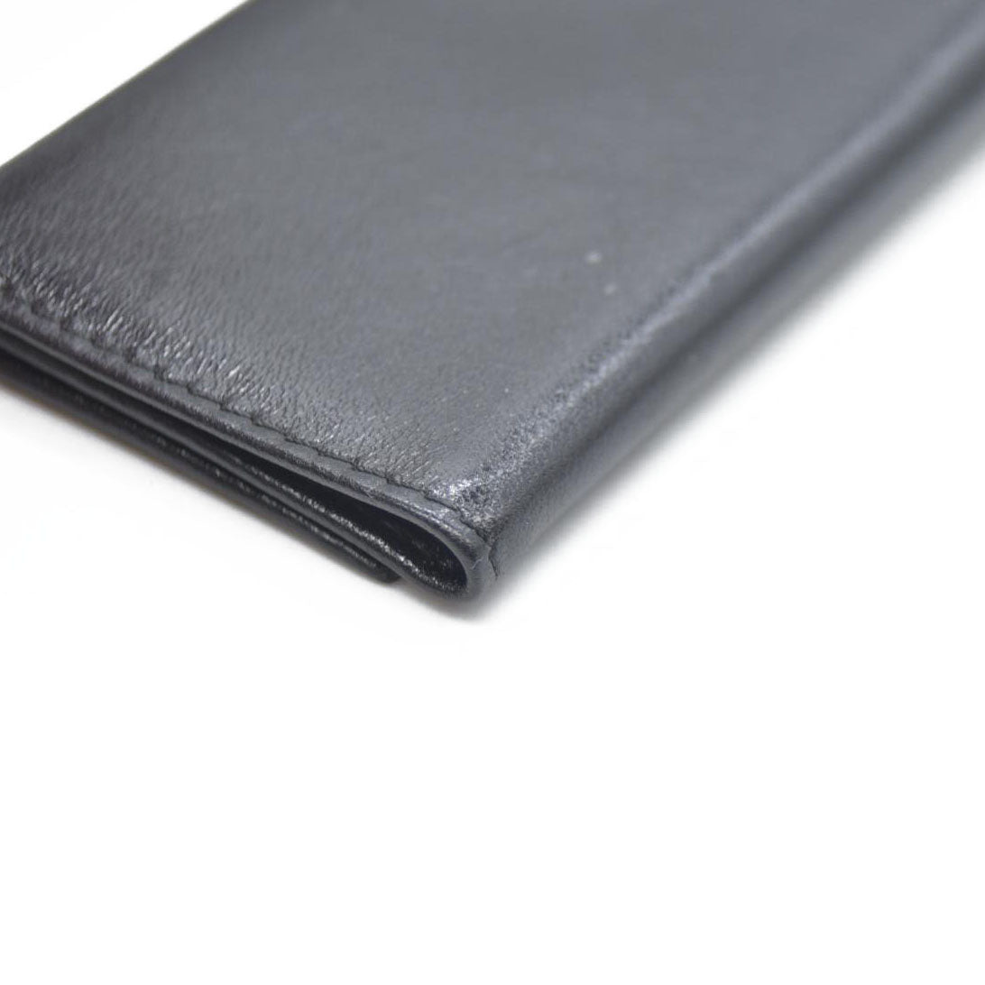 Auction $400 Yves Saint Laurent YSL Logo Leather 6 Ring Key Case Black