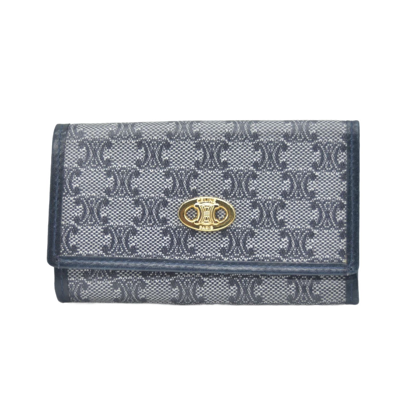 $590 CELINE Monogram Denim Wallet CONSIGNMENT