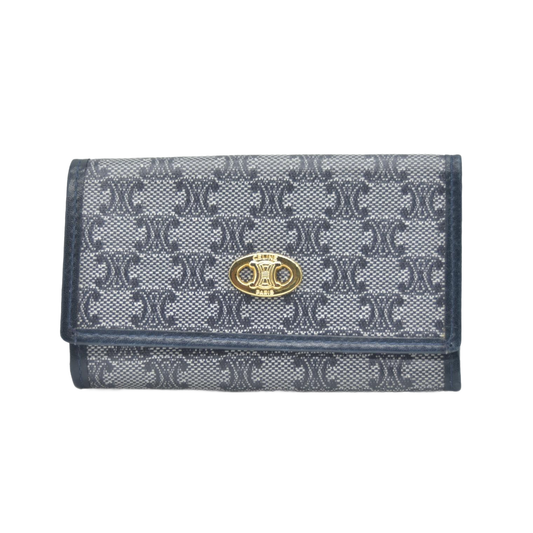 $590 CELINE Monogram Denim Wallet CONSIGNMENT