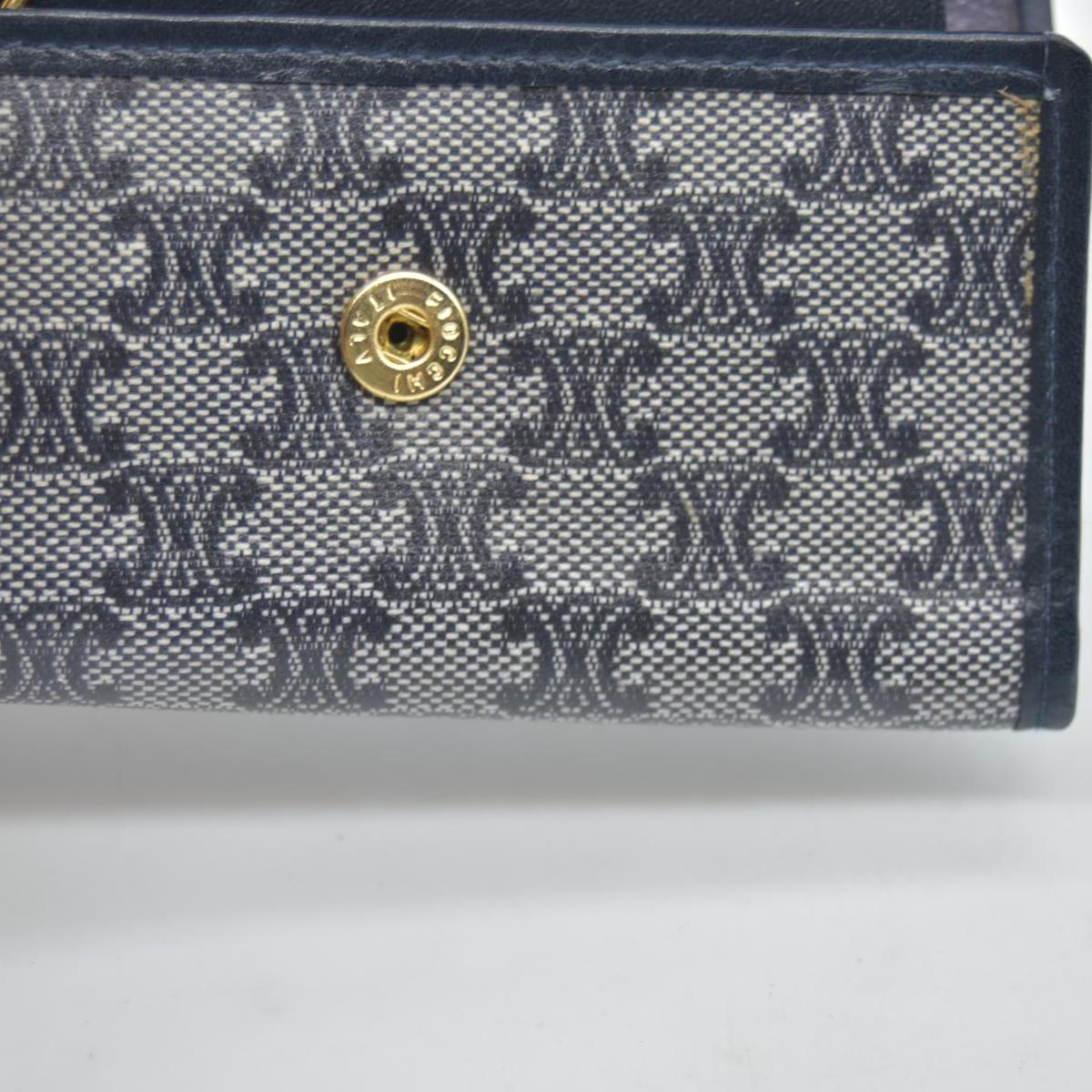$590 CELINE Monogram Denim Wallet CONSIGNMENT