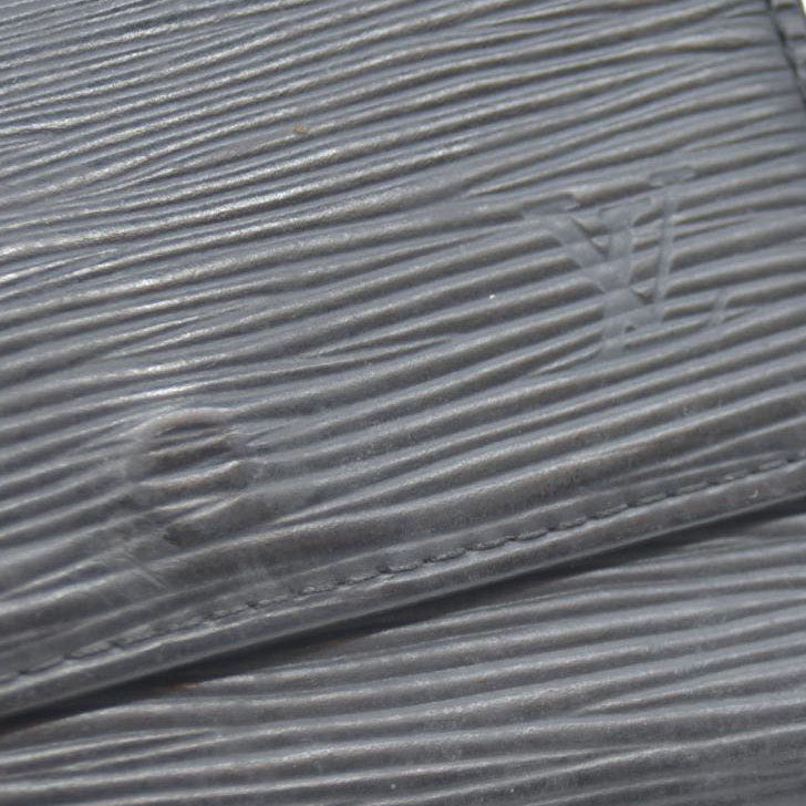 Yves Saint Laurent YSL Logo Leather 6 Ring Key Case Black