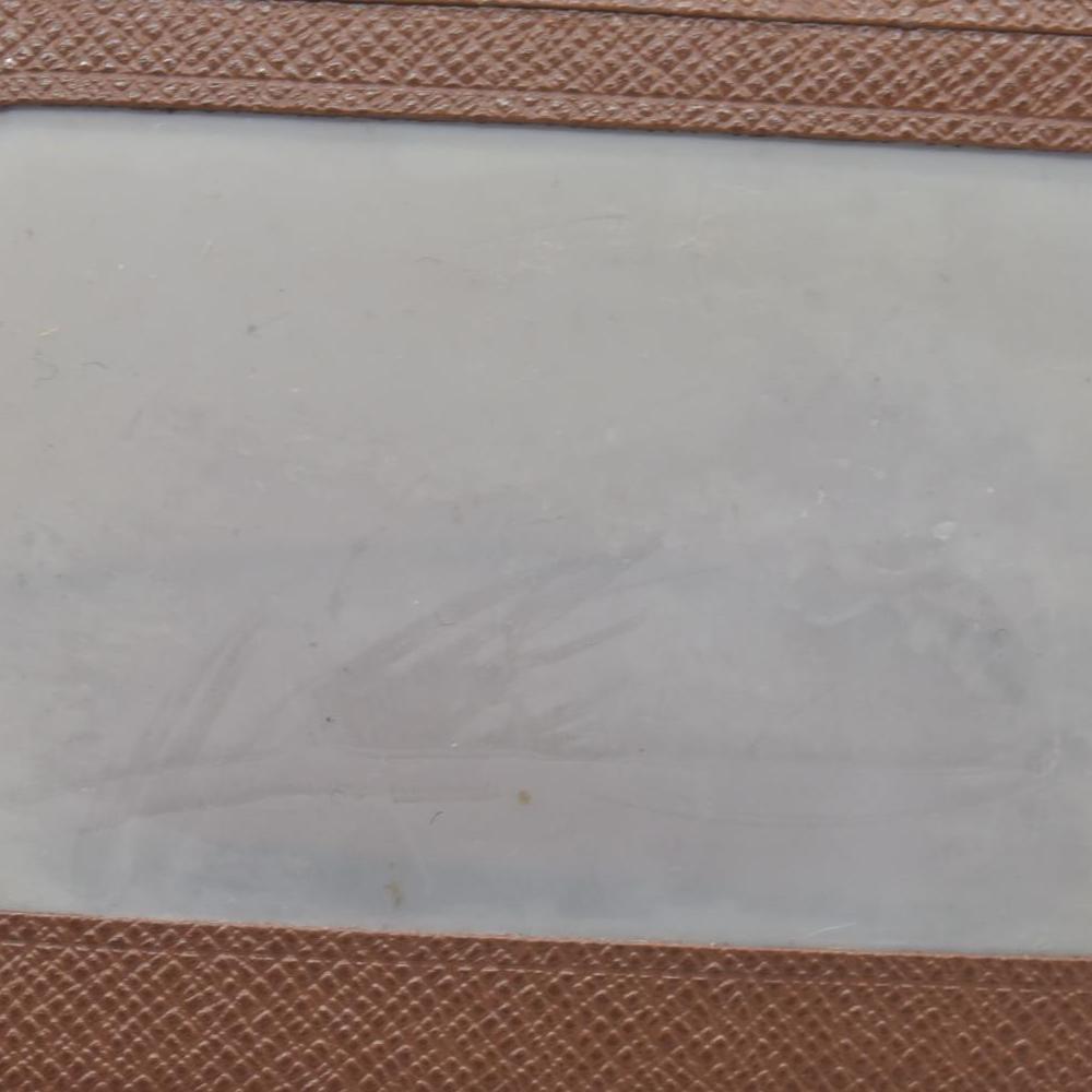 $350 Vintage Louis Vuitton Monogram Porte 2 Cartes Vertical Pass Card Case Brown CONSIGNMENT