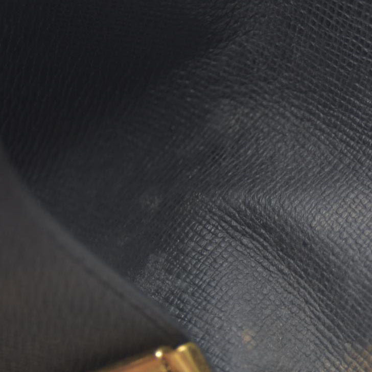 Yves Saint Laurent YSL Logo Leather 6 Ring Key Case Black