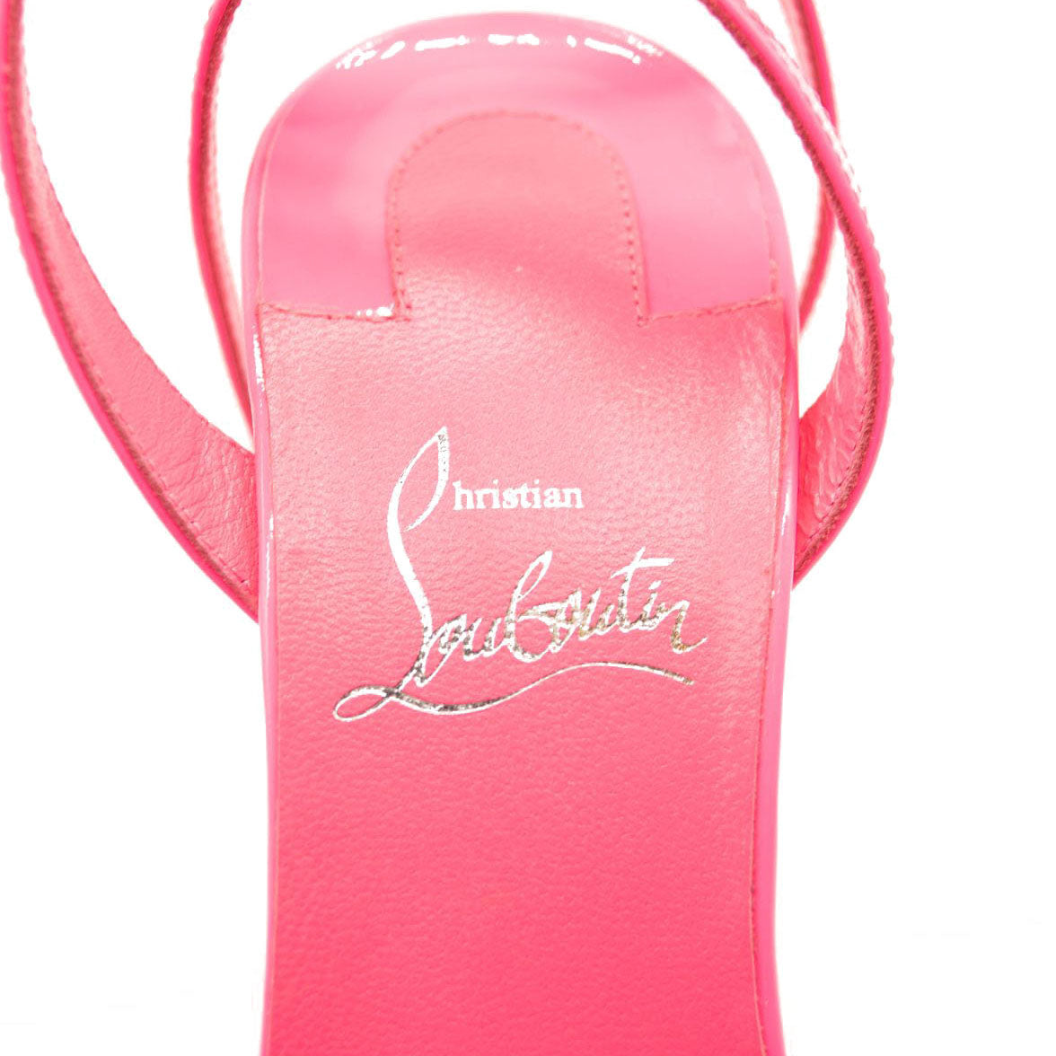 NEW Christian Louboutin Loubigirl 100 Sandals In Rose-pink Patent Leather