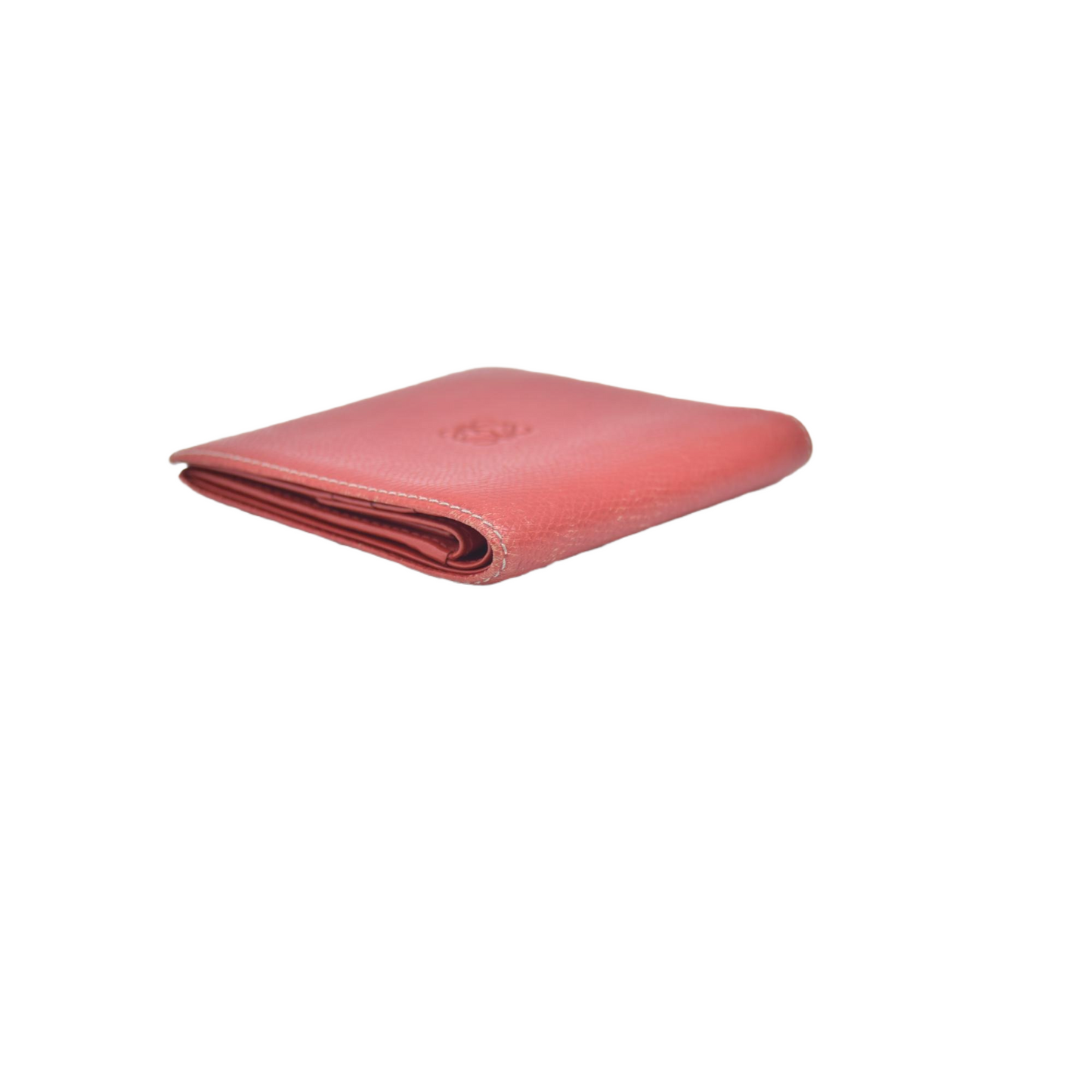 $590 Vintage Loewe Anagram Bifold Wallet Crafted Red CONSIGNMENT