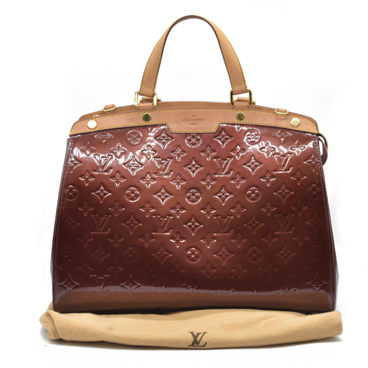 $2730 LOUIS VUITTON Vernis Brea GM Rouge Fauviste SR3101 2011 CONSIGNMENT