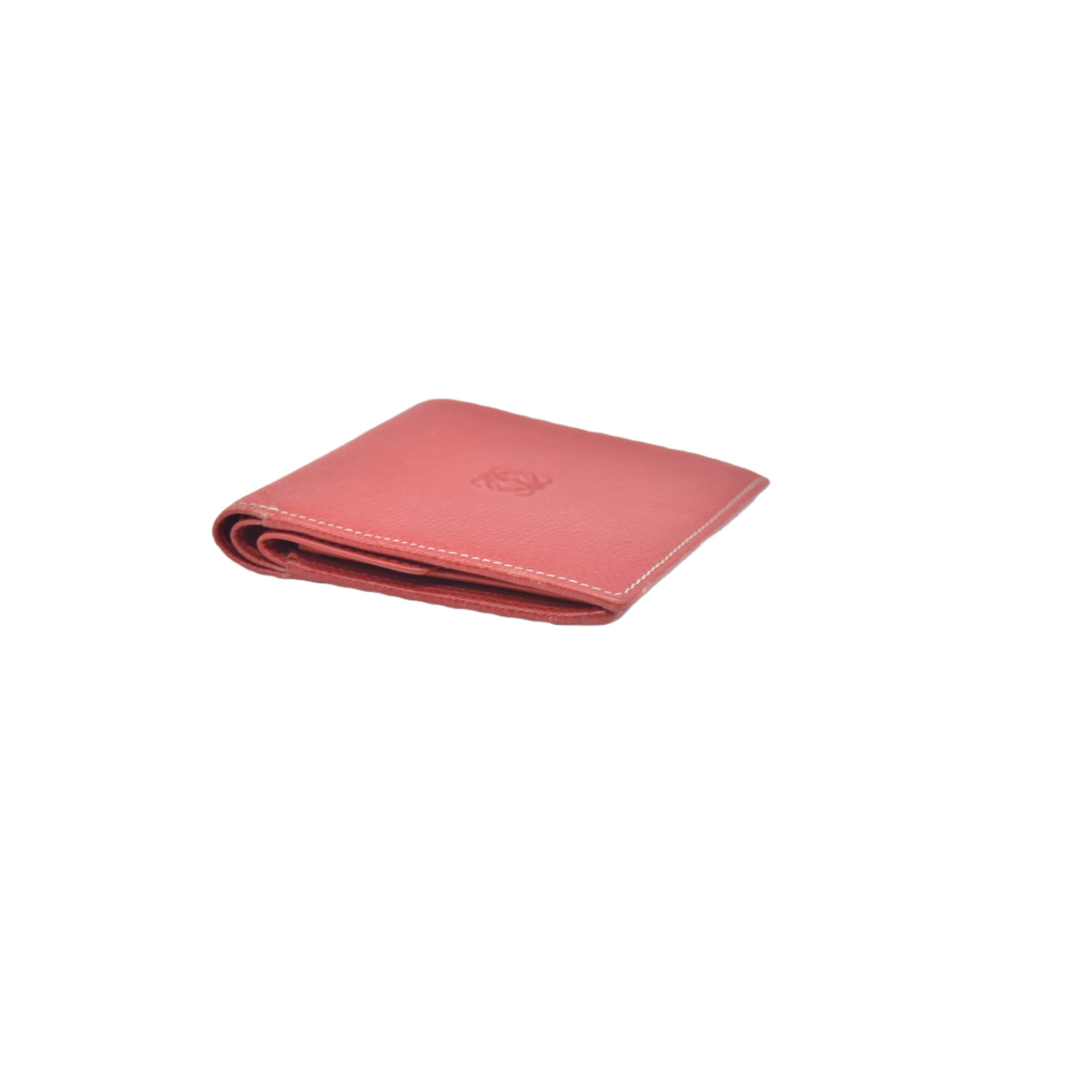 $590 Vintage Loewe Anagram Bifold Wallet Crafted Red CONSIGNMENT