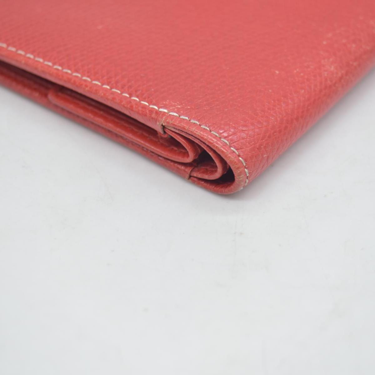 $590 Vintage Loewe Anagram Bifold Wallet Crafted Red CONSIGNMENT