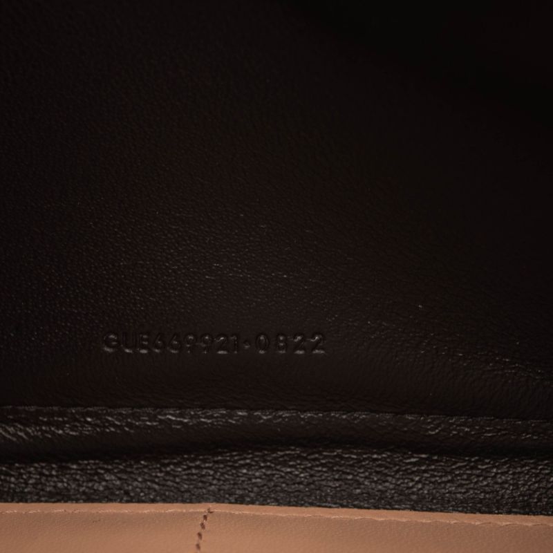 NEW Saint Laurent Glossy Calfskin Monogram Chain Wallet Dark Beige