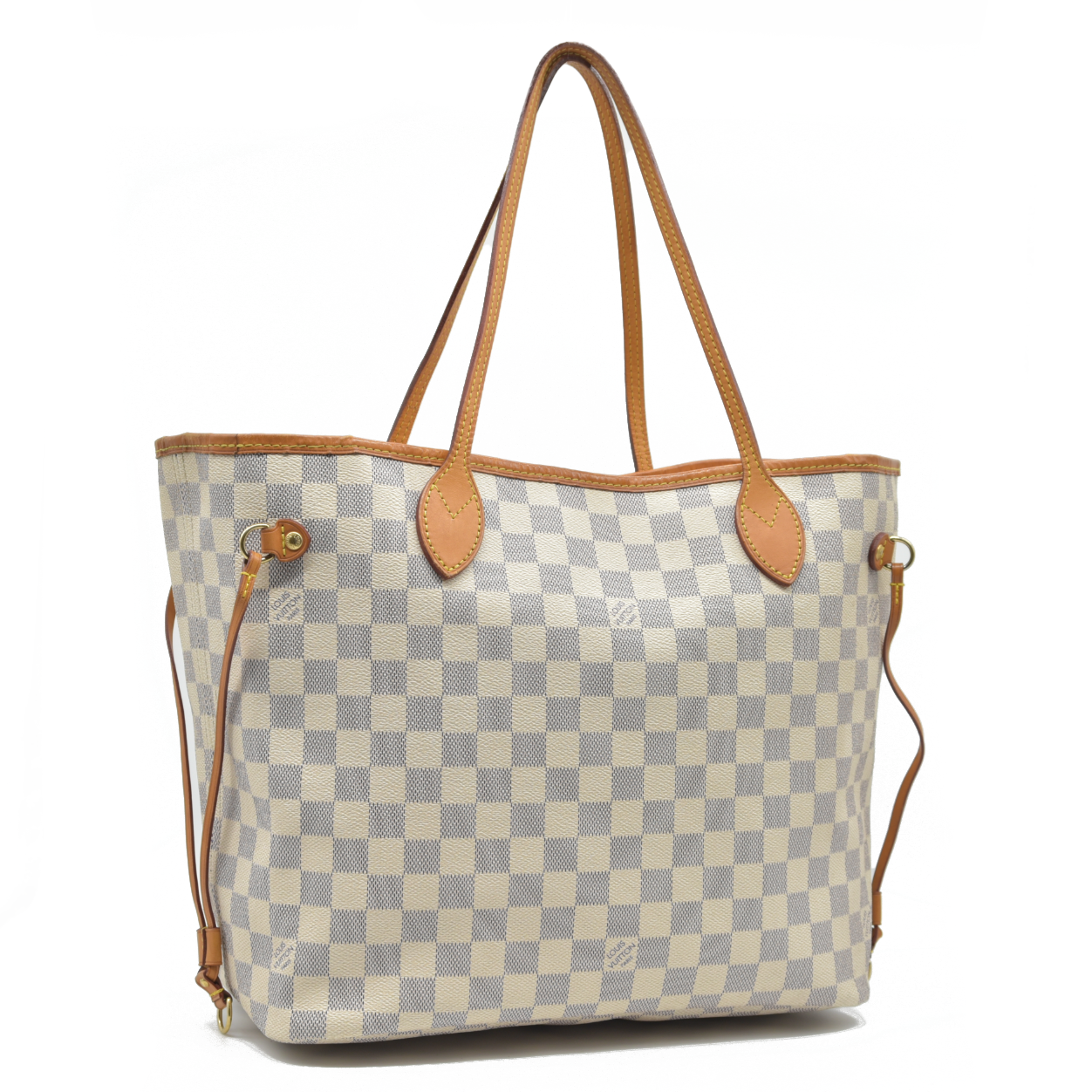 AUCTION $2170 Louis Vuitton  Damier Azur Neo Neverfull MM Rose Ballerine
