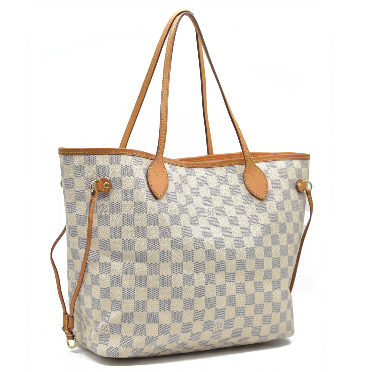 AUCTION $2170 Louis Vuitton  Damier Azur Neo Neverfull MM Rose Ballerine