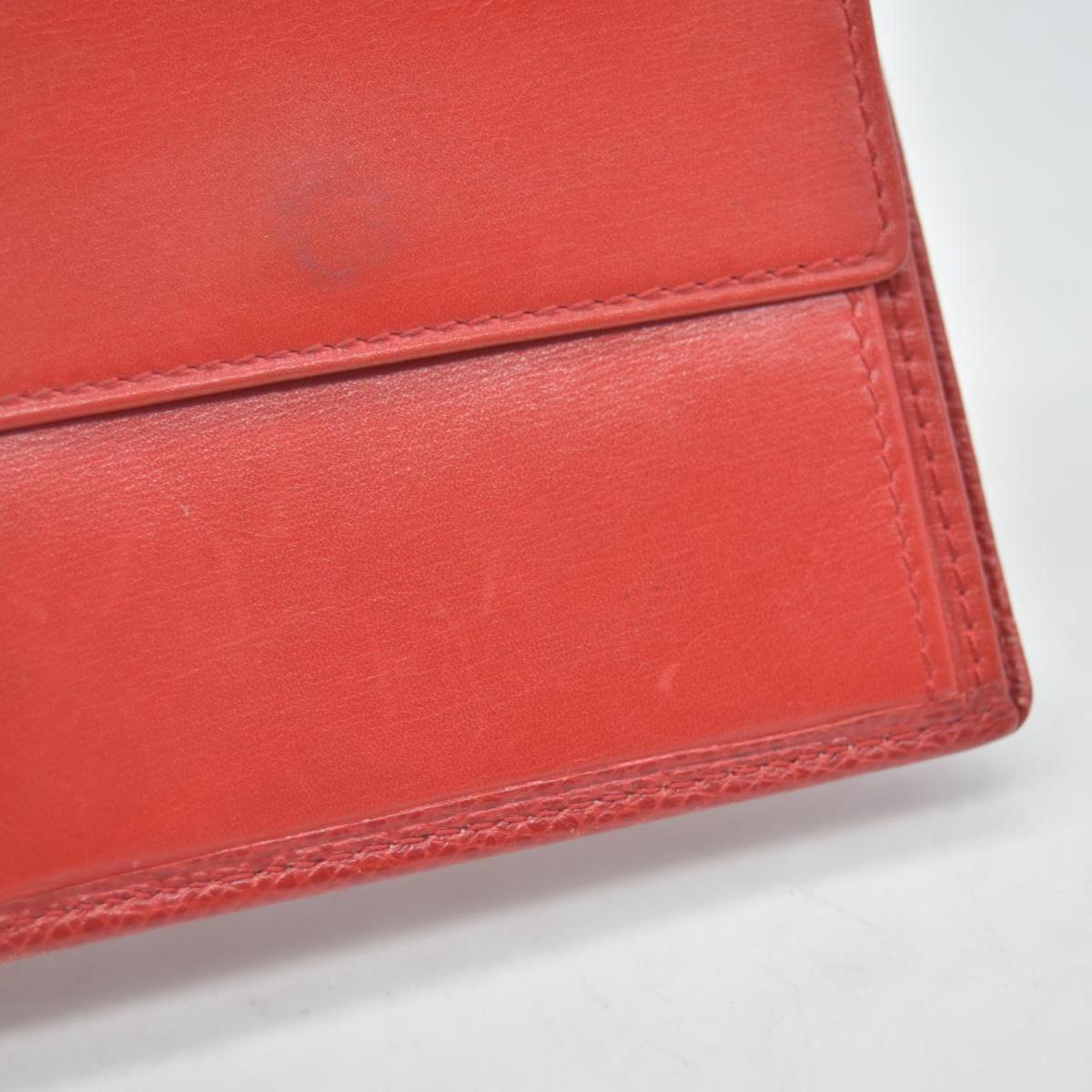 $590 Vintage Loewe Anagram Bifold Wallet Crafted Red CONSIGNMENT