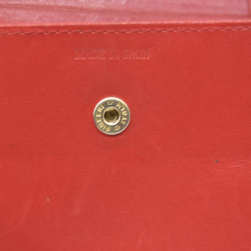 $590 Vintage Loewe Anagram Bifold Wallet Crafted Red CONSIGNMENT