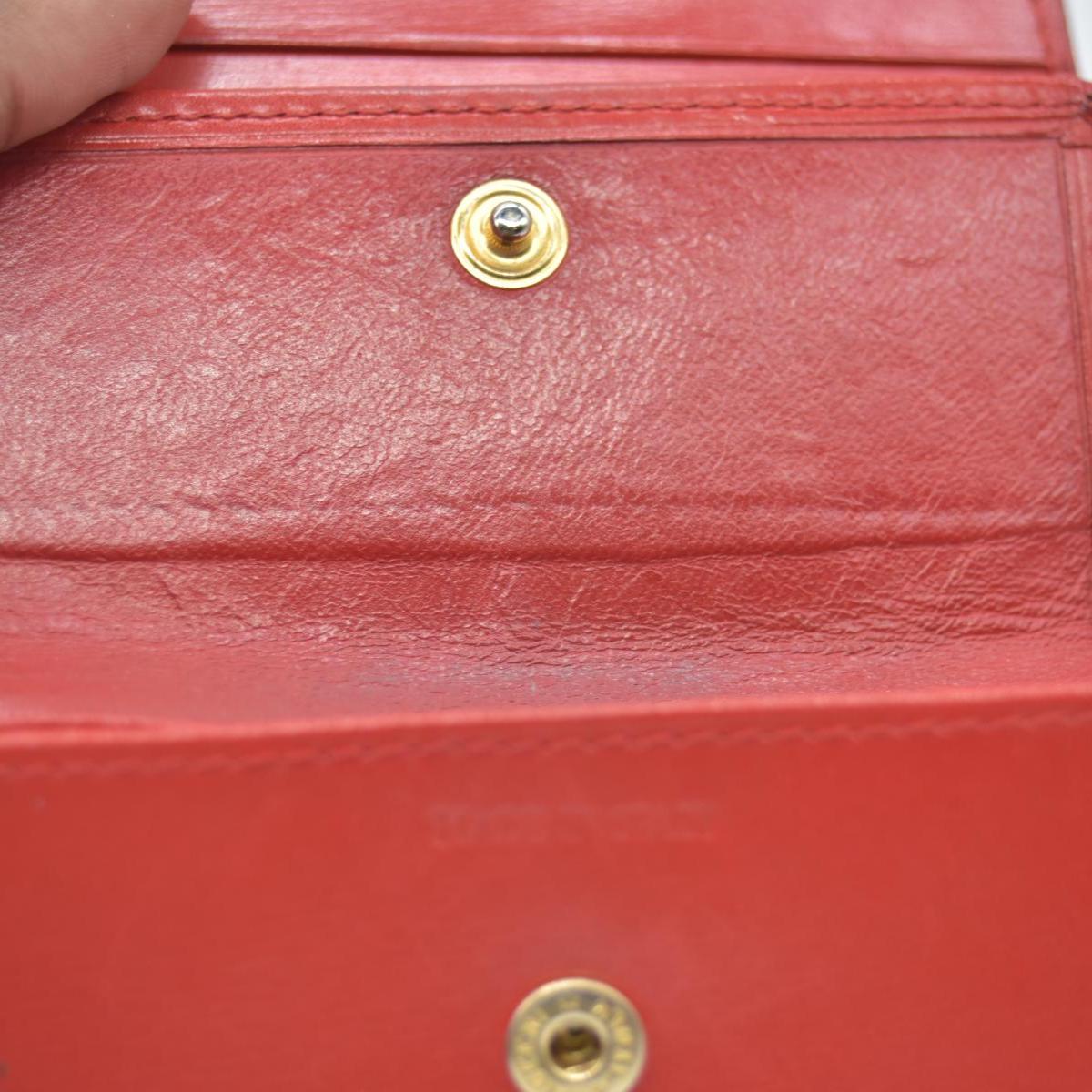 $590 Vintage Loewe Anagram Bifold Wallet Crafted Red CONSIGNMENT