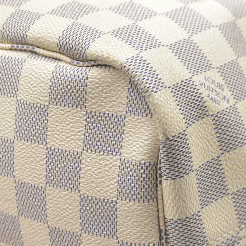 AUCTION $2170 Louis Vuitton  Damier Azur Neo Neverfull MM Rose Ballerine