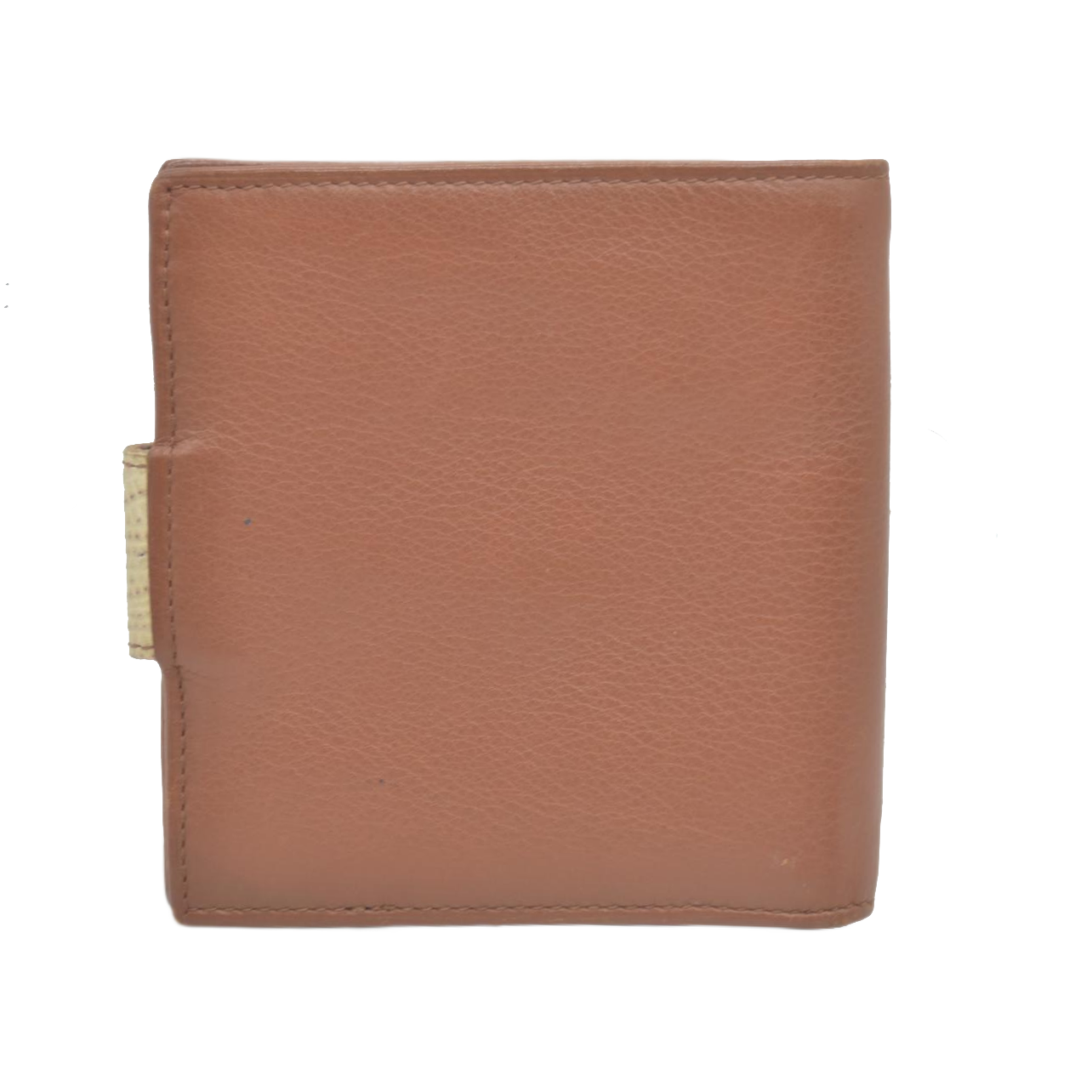 $690 CELINE Triomphe Leather Bifold Compact Wallet CONSIGNMENT
