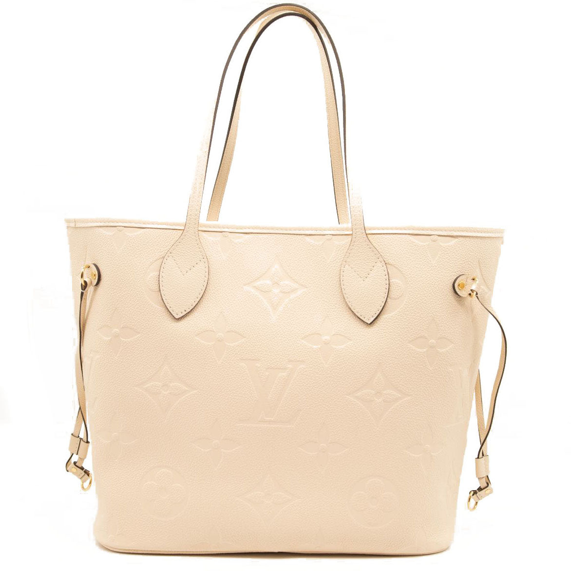 LOUIS VUITTON Empreinte Monogram Giant Neverfull MM Cream