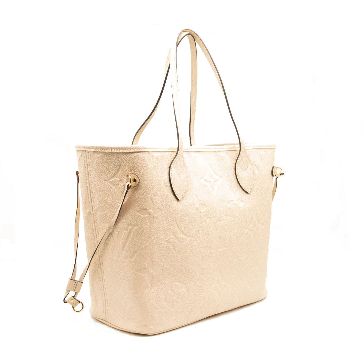 LOUIS VUITTON Empreinte Monogram Giant Neverfull MM Cream