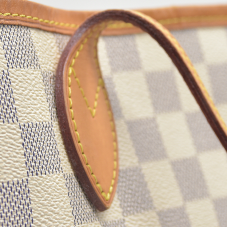 AUCTION $2170 Louis Vuitton  Damier Azur Neo Neverfull MM Rose Ballerine