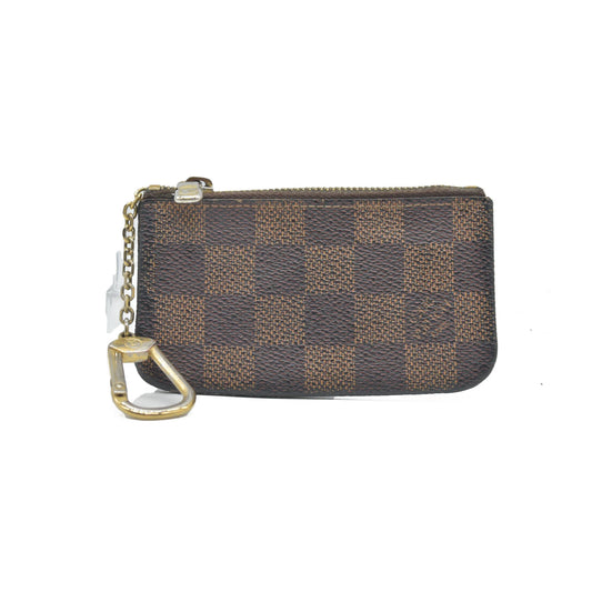 $345 Louis Vuitton Damier Ebene Key Pouch CONSIGNMENT