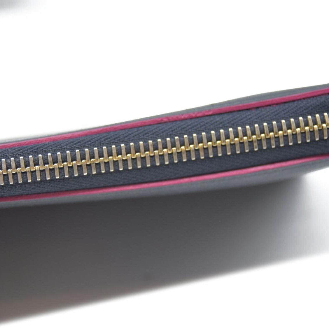 Louis Vuitton Porte Feiulle Iena Zip Around Long Wallet Purse Navy blue